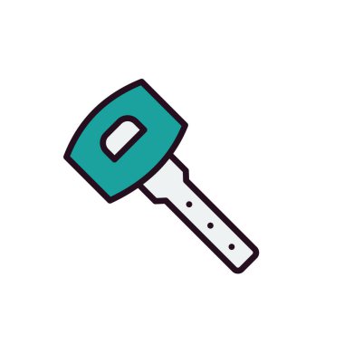 Anahtar simgesi vektör illüstrasyonu