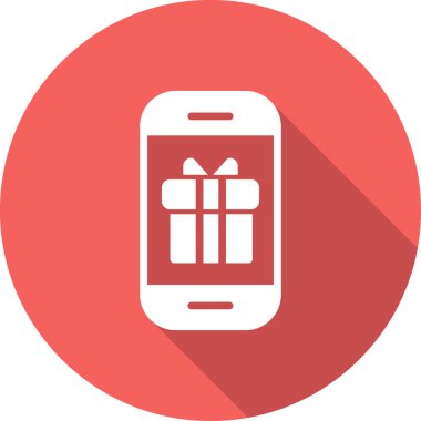 akıllı telefon hediye kutusu simgesi vektör çizimi tasarımı ile 