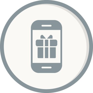 akıllı telefon hediye kutusu simgesi vektör çizimi tasarımı ile 