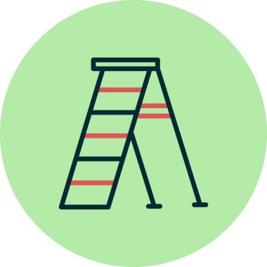 Merdiven ikonu. düz dizayn vektörü