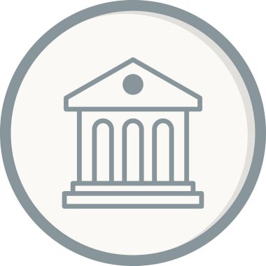 Kütüphane Binası kutsal kişilerin resmi, vektör çizim