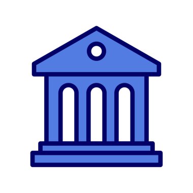 Kütüphane Binası kutsal kişilerin resmi, vektör çizim