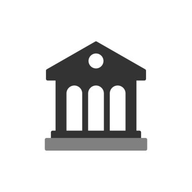 Kütüphane Binası kutsal kişilerin resmi, vektör çizim