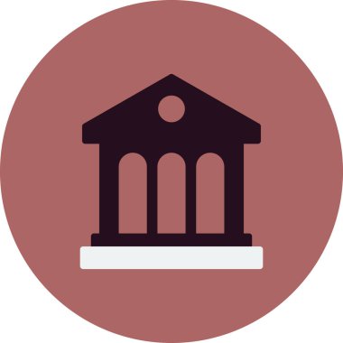 Kütüphane Binası kutsal kişilerin resmi, vektör çizim