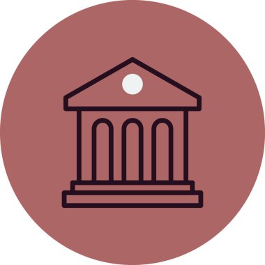 Kütüphane Binası kutsal kişilerin resmi, vektör çizim