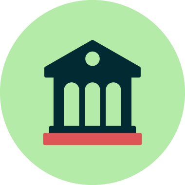 Kütüphane Binası kutsal kişilerin resmi, vektör çizim