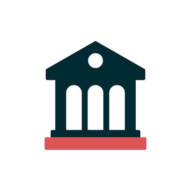 Kütüphane Binası kutsal kişilerin resmi, vektör çizim