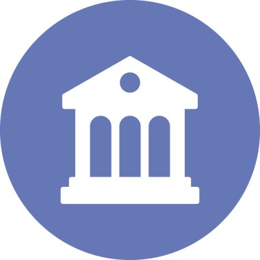 Kütüphane Binası kutsal kişilerin resmi, vektör çizim