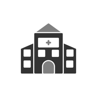 Hastane binası ikon vektör illüstrasyonu