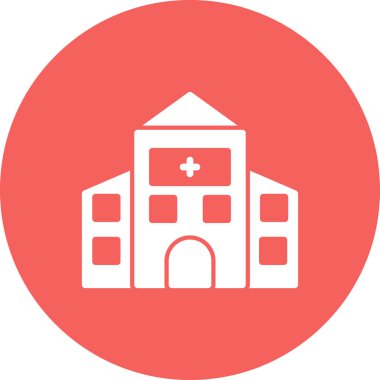 Hastane binası ikon vektör illüstrasyonu