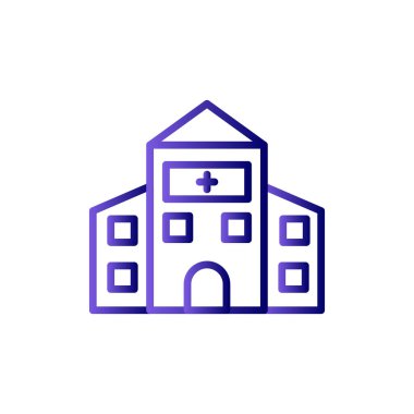 Hastane binası ikon vektör illüstrasyonu