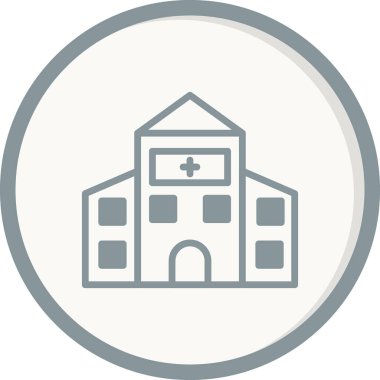 Hastane binası ikon vektör illüstrasyonu