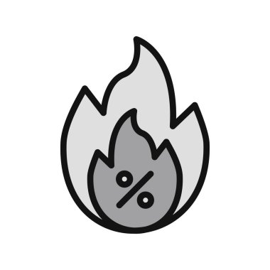 Sıcak satış simgesi, vektör illüstrasyonu