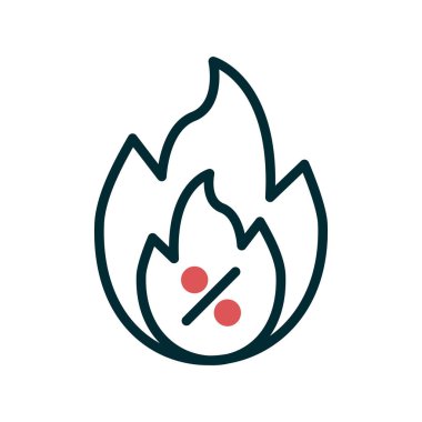 Sıcak satış simgesi, vektör illüstrasyonu