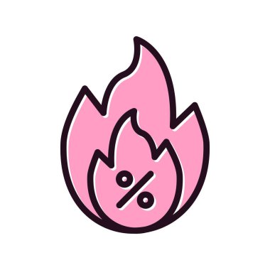 Sıcak satış simgesi, vektör illüstrasyonu