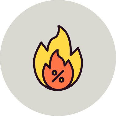 Sıcak satış simgesi, vektör illüstrasyonu