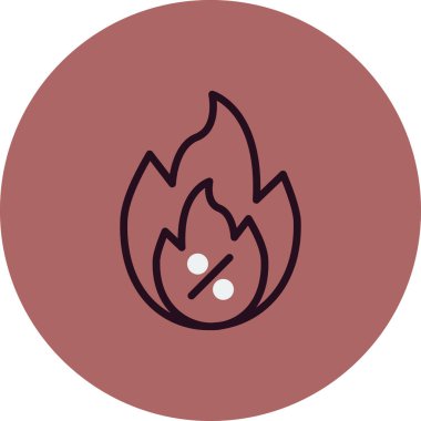 Sıcak satış simgesi, vektör illüstrasyonu