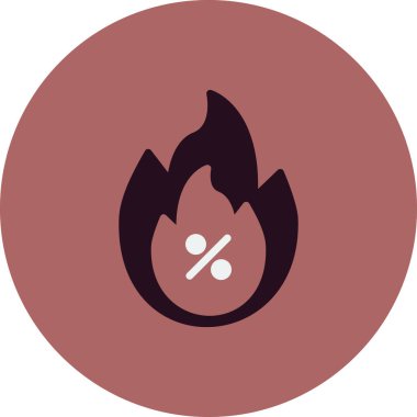 Sıcak satış simgesi, vektör illüstrasyonu