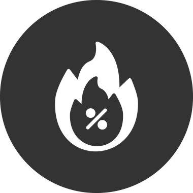 Sıcak satış simgesi, vektör illüstrasyonu