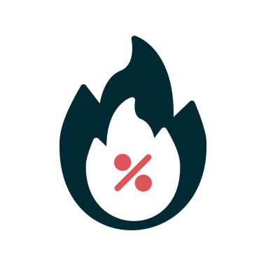 Sıcak satış simgesi, vektör illüstrasyonu