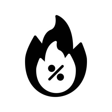 Sıcak satış simgesi, vektör illüstrasyonu