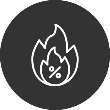 Sıcak satış simgesi, vektör illüstrasyonu