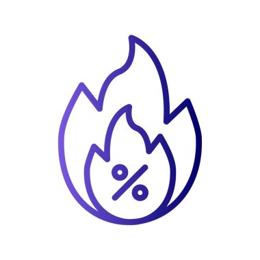 Sıcak satış simgesi, vektör illüstrasyonu