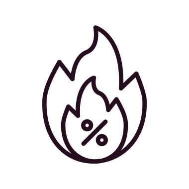 Sıcak satış simgesi, vektör illüstrasyonu