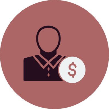 İş adamı ikon vektörü. İnce çizgi işareti. İzole edilmiş sembol çizimi. Yatırımcı 