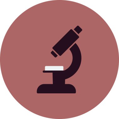 mikroskop vektörü düz renk simgesi