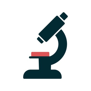 mikroskop vektörü düz renk simgesi
