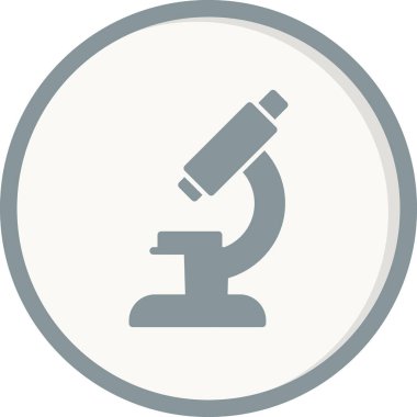 mikroskop vektörü düz renk simgesi