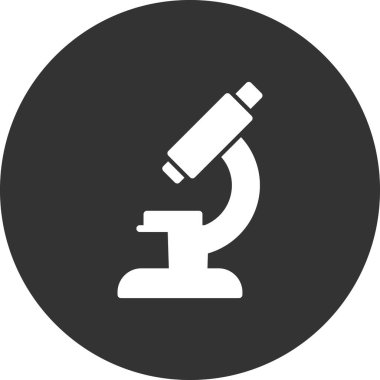 mikroskop vektörü düz renk simgesi