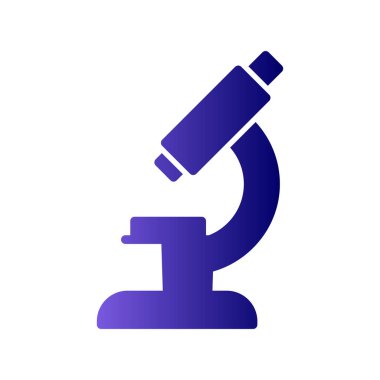 mikroskop vektörü düz renk simgesi