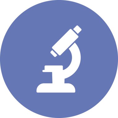 mikroskop vektörü düz renk simgesi