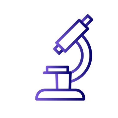 mikroskop vektörü düz renk simgesi