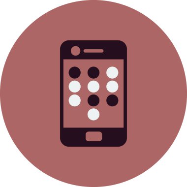 Mobil Kalıp Kilidi simge vektör çizimi tasarımı olan akıllı telefon