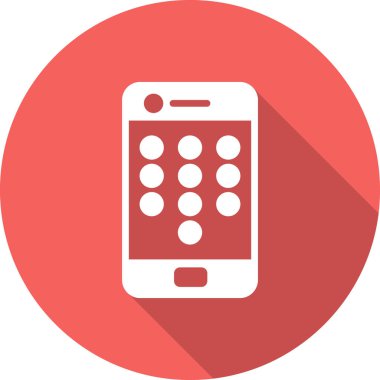 Mobil Kalıp Kilidi simge vektör çizimi tasarımı olan akıllı telefon