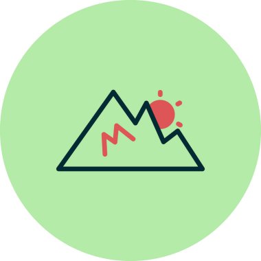 dağlar web simgesi çizimi 