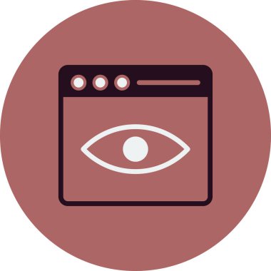 Çevrimiçi Etki simgesi, vektör illüstrasyonu