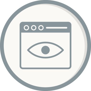 Çevrimiçi Etki simgesi, vektör illüstrasyonu