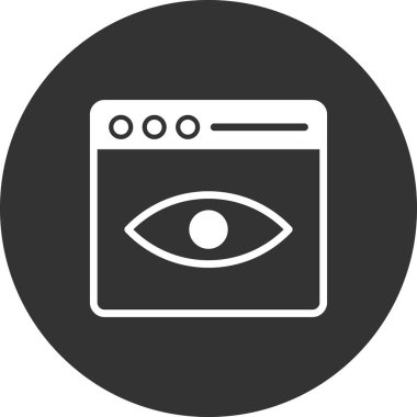 Çevrimiçi Etki simgesi, vektör illüstrasyonu