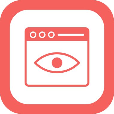 Çevrimiçi Etki simgesi, vektör illüstrasyonu