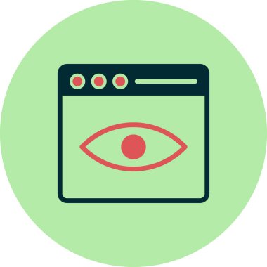 Çevrimiçi Etki simgesi, vektör illüstrasyonu