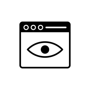 Çevrimiçi Etki simgesi, vektör illüstrasyonu