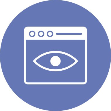 Çevrimiçi Etki simgesi, vektör illüstrasyonu