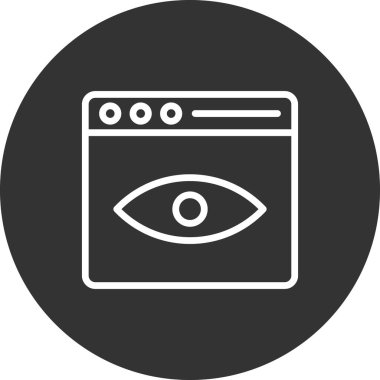 Çevrimiçi Etki simgesi, vektör illüstrasyonu