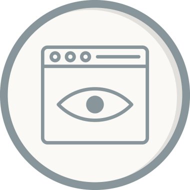 Çevrimiçi Etki simgesi, vektör illüstrasyonu