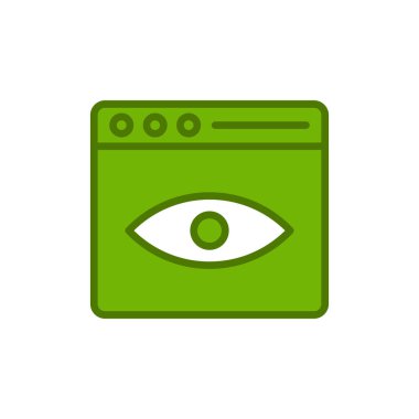 Çevrimiçi Etki simgesi, vektör illüstrasyonu