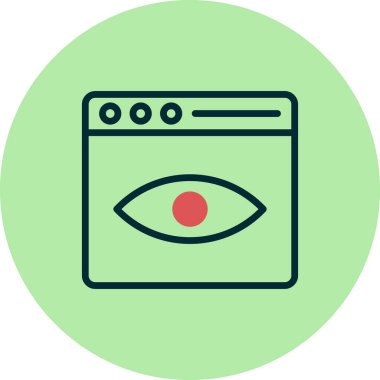 Çevrimiçi Etki simgesi, vektör illüstrasyonu